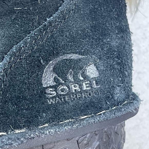 Sorel Sedna Thinsulate Black Waterproof Faux Fur Trim Boots Size W7 US - Picture 2 of 10